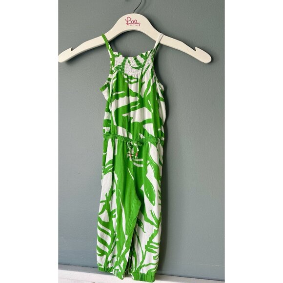 Lilly Pulitzer For Target Boom Boom Palm Leaves Sleeveless Jumpsuit SZ 18 Mos - Picture 5 of 5